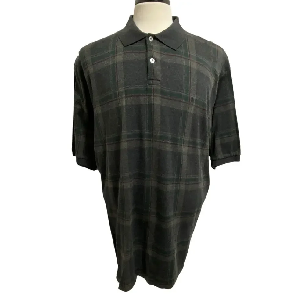 Ralph Lauren Polo Golf Gray Green Red Windowpane Polo – Men’s XL